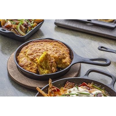 Lodge Pre-Seasoned Cast Iron Round Skillet/Frying Pan 20.3 Cm - Black