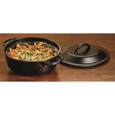 Lodge 2 Quart Cast Iron Dutch Oven. Pre-Seasoned Pot With Lid - Black