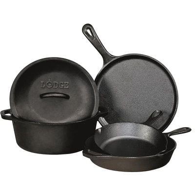 Lodge 2 Quart Cast Iron Dutch Oven. Pre-Seasoned Pot With Lid - Black