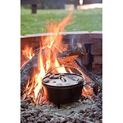 Lodge Pre-Seasoned Cast Iron Deep Dutch Oven 30.48 Cm (7.57 L) - Black