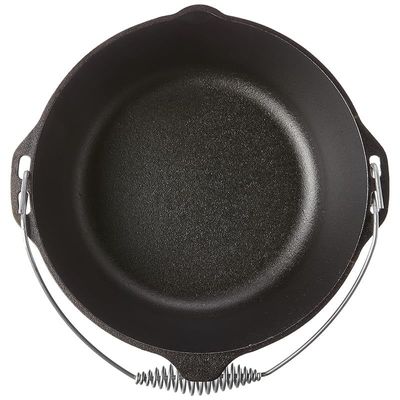 Lodge Cast Iron Dutch Oven With Iron Cover, Pre-Seasoned (7-Quart) - Black