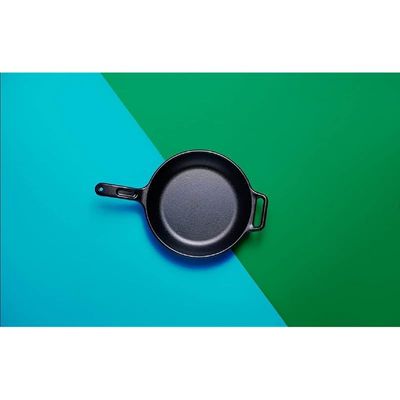 Lodge Pre-Seasoned Cast Iron Round Skillet/Frying Pan 25.4 Cm - Black