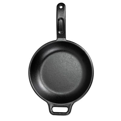 Lodge Pre-Seasoned Cast Iron Round Skillet/Frying Pan 25.4 Cm - Black