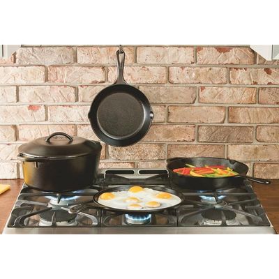 Lodge Pre-Seasoned Skillet/Frying Pan Black 9 Inch - Black