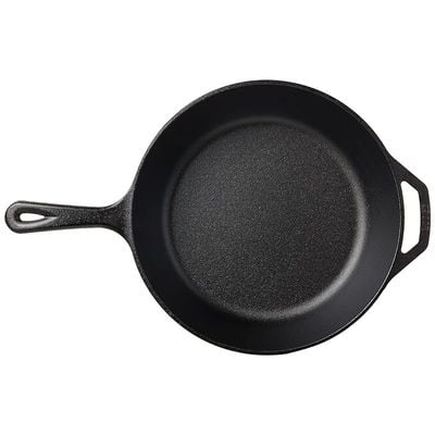 Lodge Pre-Seasoned Cast Deep Skillet With Iron Cover And Assist Handle - Black