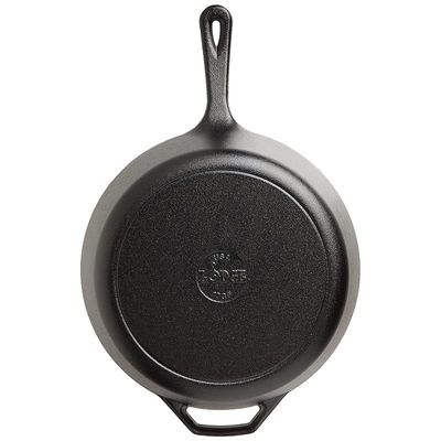 Lodge Pre-Seasoned Cast Deep Skillet With Iron Cover And Assist Handle - Black