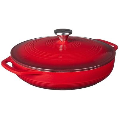 Lodge Color Enamel Covered Casserole (3 Quart) - Spice Red