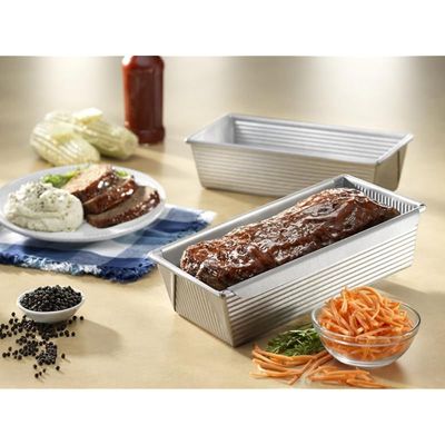 USA Pan Bakeware Aluminized Steel Meat Loaf Pan With Insert