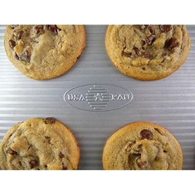 USA Pan Bakeware Cookie Sheet, Large, Warp Resistant Nonstick Baking Pan Silver