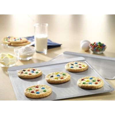 USA Pan Bakeware Cookie Sheet Large Warp Resistant Nonstick Baking Pan - Gray