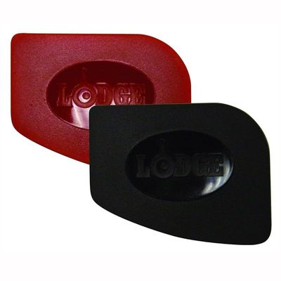 Lodge Scraper Handheld Cast Iron 2 Pieces Pan Scrapers - Red/Black