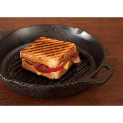 Lodge Pre-Seasoned Cast Iron Round Grill Pan Round 26 Cm - Black