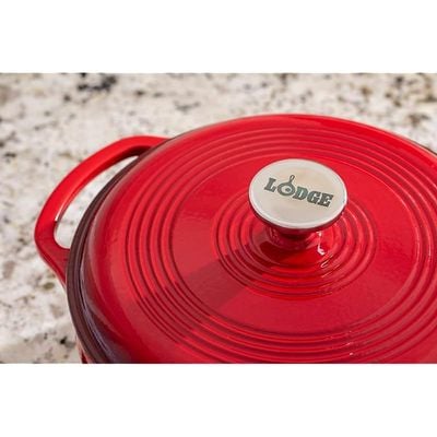 Lodge Enameled Dutch Oven (4.5 Qt) - Red