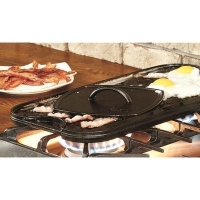 Lodge Flat Iron Grill Press, 8.25 Inch - Black