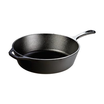 Lodge Pre-Seasoned Cast Iron Deep Round Skillet/Frying Pan, 30.48 Cm (4.73 L)