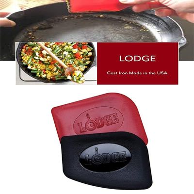 Lodge Poly carbonate Red And Black Pan Scraper, Set Of 4 - Red/Black