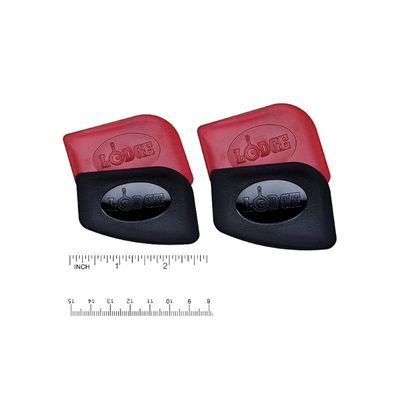 Lodge Poly carbonate Red And Black Pan Scraper, Set Of 4 - Red/Black