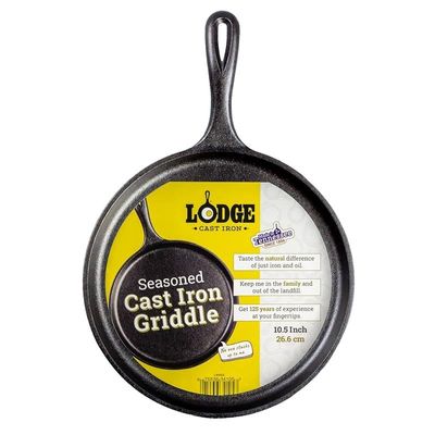 Lodge Cast Iron 10.5 Inch Round Griddle