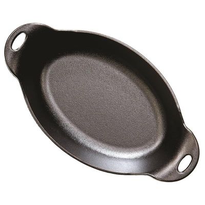 Lodge Hosd Oval Cast Iron Heat Treated Pre-Seasoned Serving Dish (1.06 L) - Black