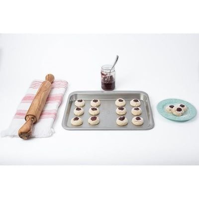 USA Pan Bakeware Easy Slide Non Stick Cookie Sheet Pan, Small - Silver