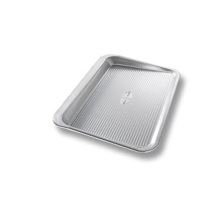 USA Pan Bakeware Easy Slide Non Stick Cookie Sheet Pan, Small - Silver