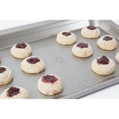 USA Pan Bakeware Easy Slide Non Stick Cookie Sheet Pan, Small - Silver