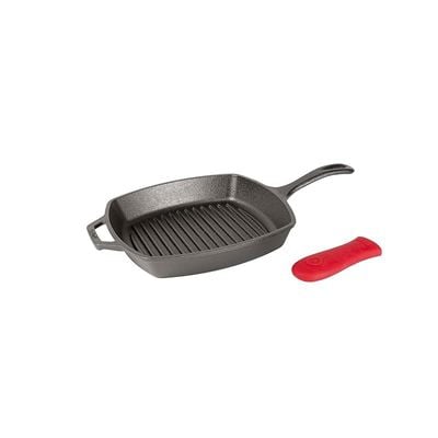 Lodge Manufacturing Company Cast Iron 10.5 Inch Square Grill Pan - Black