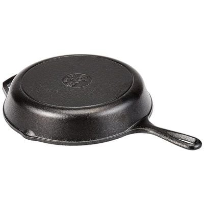 Lodge Cast Iron Skillet With Red Silicone Hot Handle Holder, 10.25 Inch