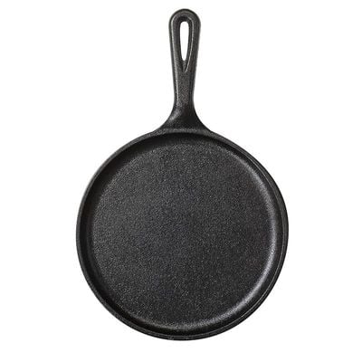 Lodge Cast Iron Round Griddle 8.38 In - Black