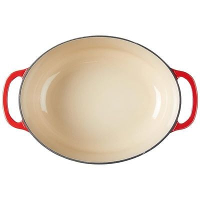 Lodge Enameled Cast Iron Oval Dutch Oven (7-Quart) - Red