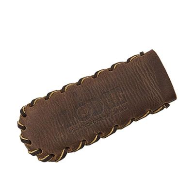 Lodge Nokona Leather Hot Handle Holder, Spiral Stitched - Coffee