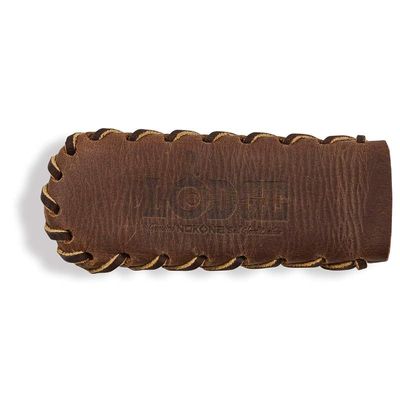 Lodge Nokona Leather Hot Handle Holder, Spiral Stitched - Coffee
