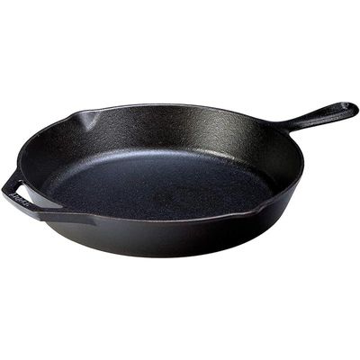 Lodge Cast Iron Frying Pan With Nokona Leather Hot Handle Holder 30Cm