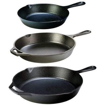 Lodge Seasoned Cast Iron 3 Skillet Bundle Set Of 3