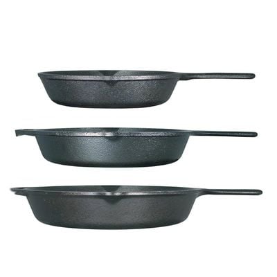 Lodge Seasoned Cast Iron 3 Skillet Bundle Set Of 3