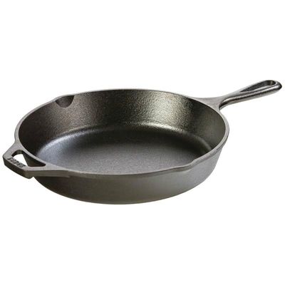 Lodge Pre-Seasoned Cast Iron Skillet With Tempered Glass Lid 10.25 Inch - Black