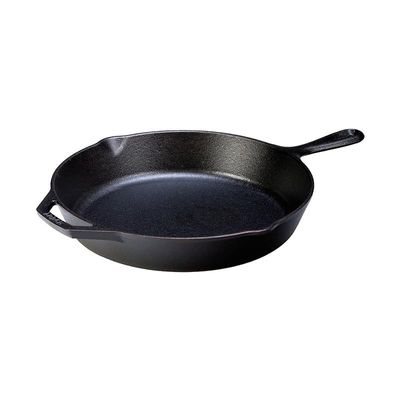 Lodge Pre-Seasoned Cast Iron Frying Pan With Silicone Hot Handle Holder - Black