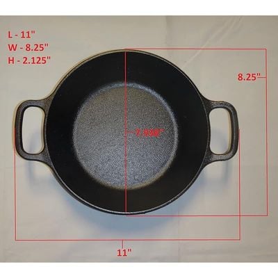 Lodge Cast Iron Round Pan, 8 In - Black