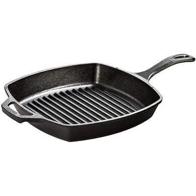 Lodge Cast Iron Pre- Seasoned Grill Pan 10.5" - Black