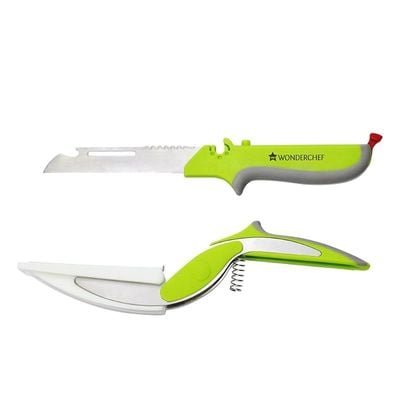 Wonderchef 6-In-1 Plastic Scissor - Green/Grey