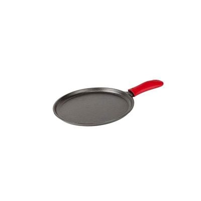 Lodge Cast Iron Griddle And Hot Handle Holder, 10.5" - Black/Red