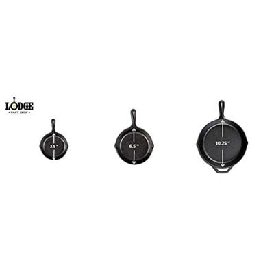 Lodge Pre-Seasoned Cast Iron Cookware Set. 2 Piece Skillet Set 10.25 And 6.5 Inches