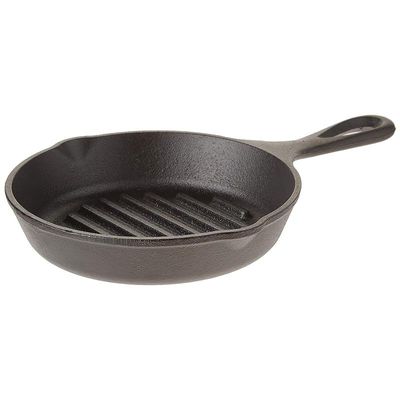 Lodge Cast Iron Grill Pan, 6.5 Inch - Black