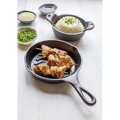 Lodge Cast Iron Grill Pan, 6.5 Inch - Black