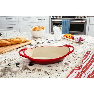 Lodge Oval Casserole (2 Quart) - Red