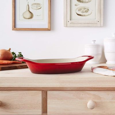 Lodge Oval Casserole (2 Quart) - Red