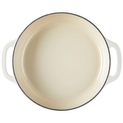 Lodge 3.6 Quart Cast Iron Casserole Pan (3.6 Quart) - Oyster White