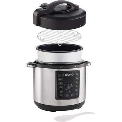 Crock Pot Express Stainless Steel 12-In-1 Programmable Multi-Cooker Pressure Cooker (5.6 L)