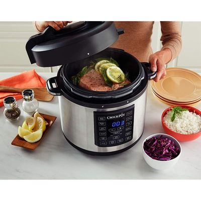 Crock Pot Express Stainless Steel 12-In-1 Programmable Multi-Cooker Pressure Cooker (5.6 L)