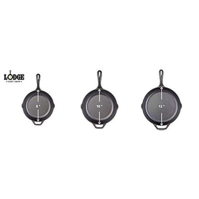 Lodge Chef Collection 10 Inch Cast Iron Chef Style Skillet - Black